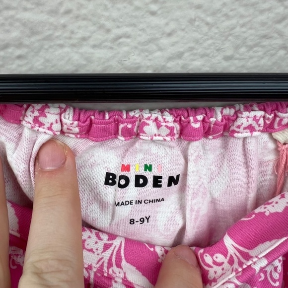 Mini Boden Printed Trim Top in Pink Floral Sz 8-9Y - Picture 3 of 5